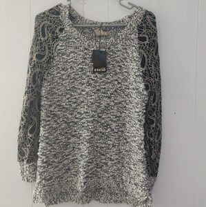 Black and white sweater